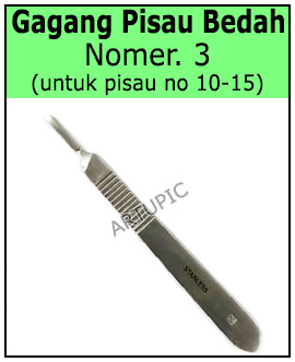 Gagang pisau bedah nomer 3