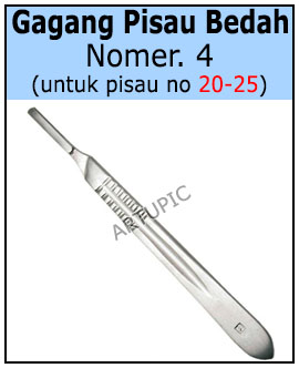 Gagang pisau bedah nomer 4