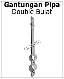 Gantungan pipa double bulat