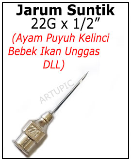 Jarum suntik hewan ayam puyuh