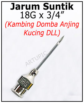 Jarum suntik hewan 18G