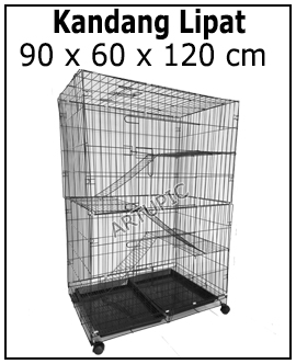 Kandang besar tingkat pink biru hitam bisa di lipat