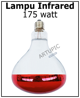 Lampu infrared pemanas kandang