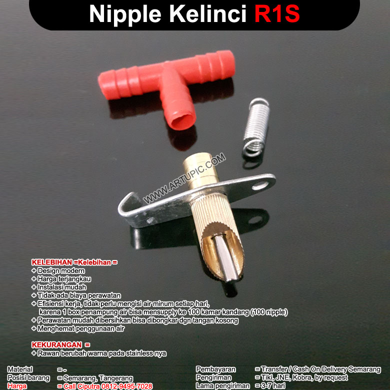 Nipple kelinci tembaga kuningan stainless