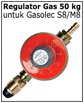 Regulator gas 50 kg Gasolec
