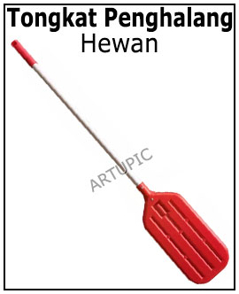 Tongkat penghalang penggiring hewan ternak babi